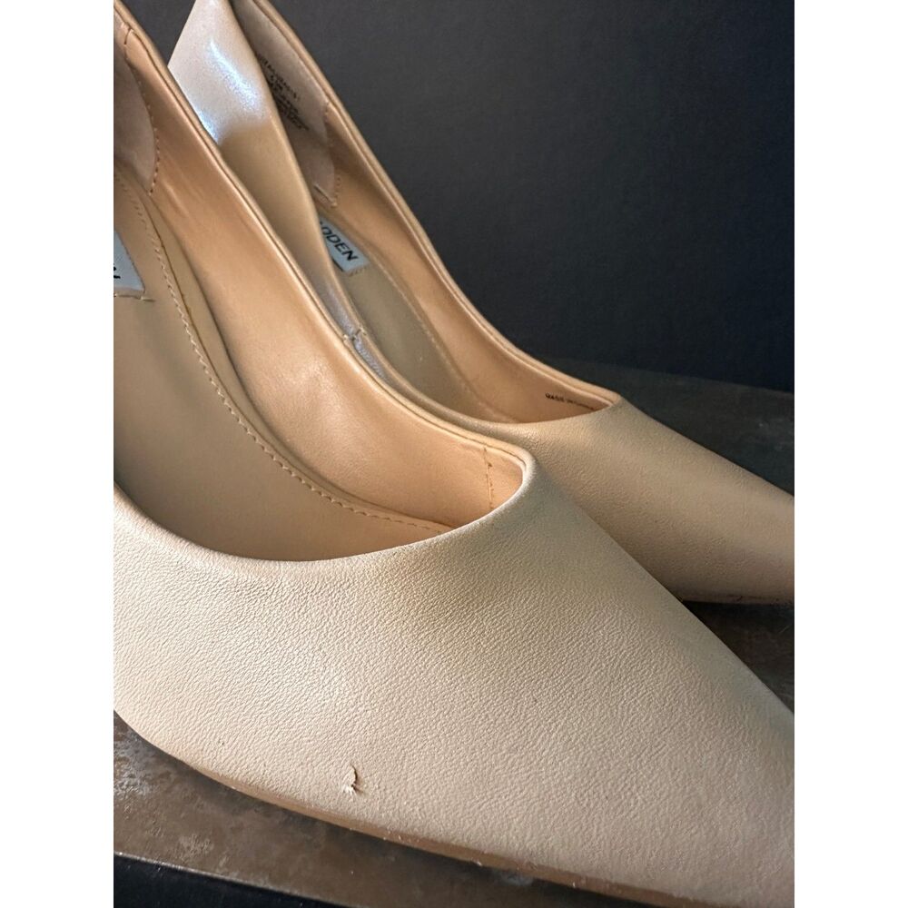 Steve Madden Pointed Toe Pumps 5.5 Stiletto Heels Classic Formal Chic Tan Luiza - Picture 12 of 13